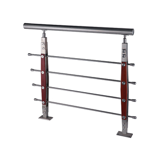 Barandilla para Escaleras, <span class=keywords><strong>Balaustre</strong></span> de Acero Inoxidable 304, Barandilla de <span class=keywords><strong>Madera</strong></span> y Vidrio, Pasamanos para Escaleras, Accesorios para Postes de Barandilla - Product Image 4