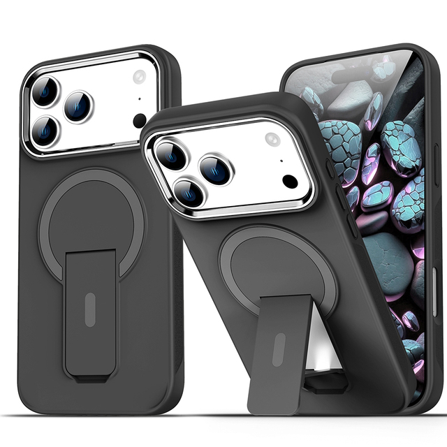 Matte Magnetic Phone Case for iPhone 12 13 14 15 16 17 Pro Max Air Wireless Charging Stand Holder Mobile Accessories Wholesale