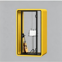 Cabine insonorisée acoustique professionnelle pour la pratique des instruments de musique, studio d'enregistrement silencieux portable avec porte en verre