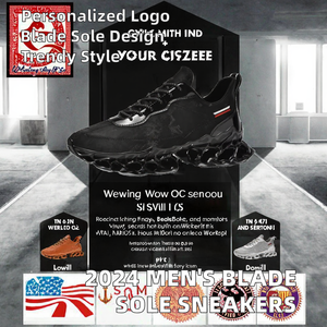 Baskets de sport athlétiques pour hommes 2024, semelle lame haute qualité, logo personnalisé, nouveau style, vente en gros, tendance été - Product Image 2