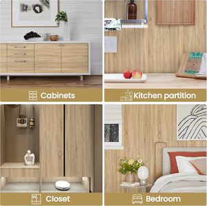 ORON <span class=keywords><strong>DECO</strong></span> - <span class=keywords><strong>Papel</strong></span> Tapiz Autoadhesivo de PVC con Textura de Madera, Grueso, 3D, para Decoración del Hogar, Rollos de <span class=keywords><strong>Papel</strong></span> Tapiz Autoadhesivos para Cocina - Product Image 5