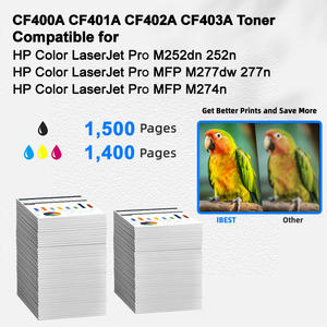 IBEST Compatible <span class=keywords><strong>HP</strong></span> 201A CF400A CF401A CF402A CF403A Cartouche de Toner Compatible pour <span class=keywords><strong>HP</strong></span> Color LaserJet Pro M252dn 252n MFP M277dw - Product Image 2