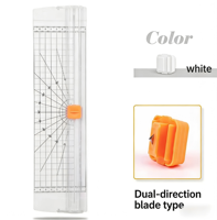 Guillotina Manual para Papel A4 con Cuchilla de Doble Dirección, Cortadora Pequeña para Papel Fotográfico, para Scrapbooking, Tarjetas y Manualidades
