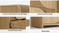Table de chevet minimaliste personnalisée, panneau rond géométrique, table de nuit en bois, fournisseur de meubles OEM ODM