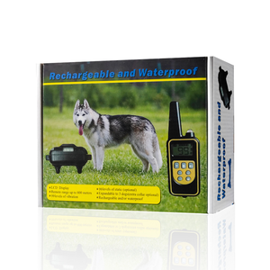 Recarregável LED Light Beep Dog Shock Collar impermeável treinamento remoto coleiras feitas de plástico durável - Product Image 6