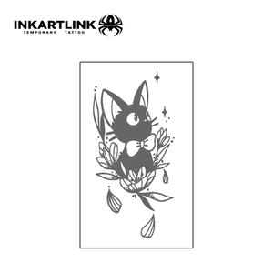 Tatuaggio Temporaneo a Forma di Gatto per Donna, Adesivo per Tatuaggio Carino, Lunga Durata 15 Giorni, Impermeabile, Naturale, a Base di Succo di Frutta, per Signore - Product Image 4