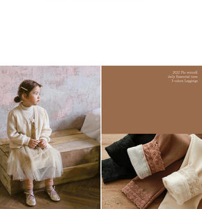 <span class=keywords><strong>Leggings</strong></span> in pizzo fiore a coste autunno coreano all'ingrosso <span class=keywords><strong>leggings</strong></span> a coste per bambini pantaloni per neonate in cotone spesso - Product Image 2