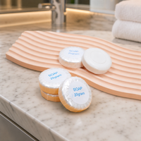 Savon d'hôtel jetable personnalisé avec logo, mini 18g 20g 30g, vente en gros d'usine pour équipements hôteliers