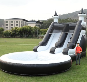 Sân hiện đại sang trọng trong nhà Trampoline công viên giải trí thiết bị lâu đài bouncy PVC hồ bơi nước <span class=keywords><strong>Inflatable</strong></span> chàng trai với <span class=keywords><strong>Slide</strong></span> - Product Image 2