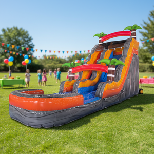 Günstige Wasserrutsche Kommerzielle Aufblasbare Wasserrutsche mit Pool - Product Image 1