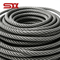 Eslinga de cable de acero para elevación con ojo, diámetro de 8mm-30mm, empalmada a mano o prensada, cable aceitado para aparejos de elevación
