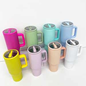 OEM 40 Oz Stainless Steel Tumbler Double Wall Vacuum Insulated With Handle Leakproof For Outdoor Travel Office Use - Product Image 1