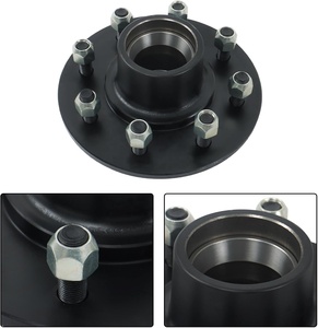 Pièce d'essieu de remorque économique d'usine, avec entreaxe de 6,5 pouces, moyeu de remorque de 9/16 pouces + broche ronde - Product Image 3