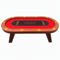 Table de jeu de poker 2-en-1 en MDF, PVC et métal, moderne, non toxique, écologique, pour casino et club, vente en gros directe usine