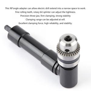 חשמלי 90 תואר זווית 8mm Hex Shank צ 'אק עצמי תרגיל מתאם 1-10mm + מפתח תרגיל אלחוטי קובץ מצורף זווית מתאם - Product Image 4