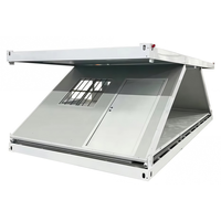 Maison conteneur pliable de type Z en acier galvanisé, panneau sandwich, étanche, respirante, design moderne pour hôtel et bureau