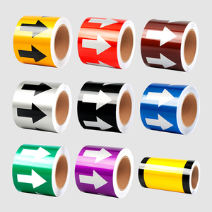 علامة الأنابيب تسمية السهم تدفق الاتجاه ماء الفينيل التسمية ذاتية اللصق الشريط اللاصق - Product Image 6
