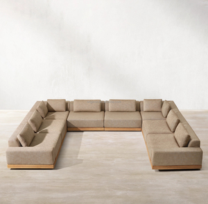 تصميم فاخر منجد وسادة سميكة من خشب الساج وحدات - Product Image 1