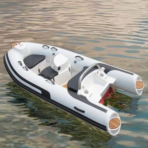 Yate deportivo inflable de PVC de 10 pies, bote de pesca de fibra de vidrio Hypalon de PVC de 1,2mm, bote de remos de rescate al aire libre - Product Image 1