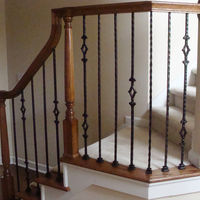 Balustrade d'escalier en fer massif de haute qualité, facile à installer, vente en gros, pour balcon, intérieur, extérieur, appartement