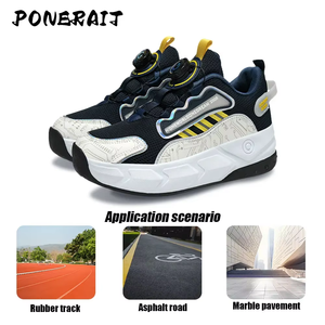 Chaussures à roulettes unisexes à 4 roues, roue avant amovible, semelle extérieure TPR double usage, doublure en coton, <span class=keywords><strong>taille</strong></span> 30-42, bleu/rose/orange - Product Image 5