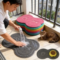 Tapis à litière pour chat en PVC solide moderne avec motif animal pour toutes les saisons