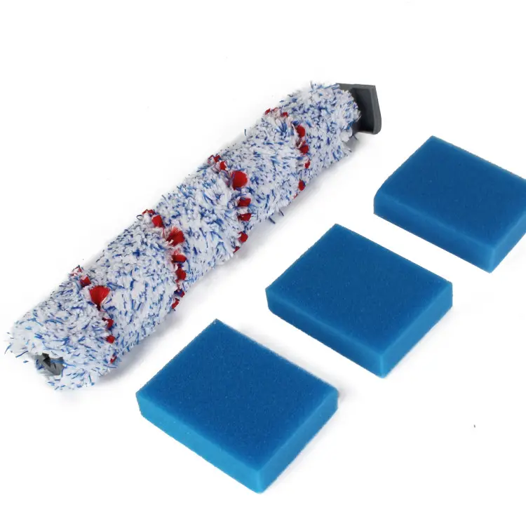 Brush Roller + Filter Sponges For Tine/co IFloor HF10E-01 Vacuum Cleaner Parts Mop Household Cleaning Parts Replacement Tools