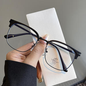 Nouvelles montures de lunettes demi-cerclées pour hommes N2 1002, anti-lumière bleue, protection UV, forme quadrilatère, taille moyenne, verres en acétate, Taizhou - Product Image 1