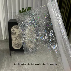 Pellicola per Vetri Quadrata a Cinque Colori Anti-Espulsione, per Bagno, Doccia, Finestra del WC, Privacy, Anti-Sbirciata, Elettrostatica - Product Image 2