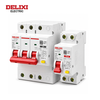 DELIXI DZ47sLES RCBO RCCB Disjoncteur différentiel MCB 1P+N 2P 3P 3P+N 4P 6A 10A 16A 25A 32A 40A 63A 30mA 6kA