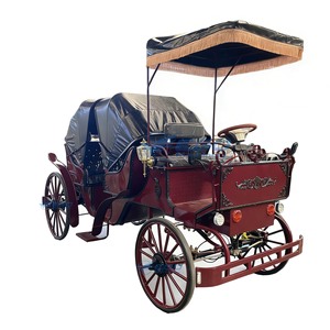 Carruaje Eléctrico de Lujo para Turismo con Toldo Rojo, Carruaje de Alta Gama para Turismo sin Caballos - Product Image 3
