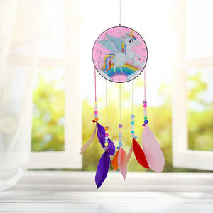 Nouveauté bricolage 5D diamant peinture dessin animé Mandala carillon éolien capteur de rêves pour la décoration intérieure Art artisanat cadeaux Kits - Product Image 4