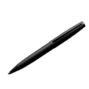 Высококачественная роскошная черная тонкая металлическая ручка для отеля с индивидуальным логотипом
