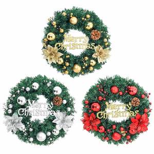 Guirnalda Navideña Artificial con Bolas de Navidad para Decoración, 40/50 cm, Adorno Colgante para el Hogar, Decoración Navideña de PVC - Product Image 3