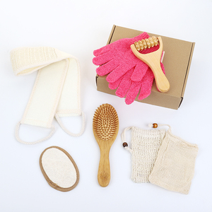 Prodotti Naturali ed Ecologici per il Bagno e la Cura del Corpo con Sacchetto per Sapone, Spazzola per Capelli in Legno, Massaggiatore Corpo, Spugna Loofah, Guanto da Bagno - Product Image 5