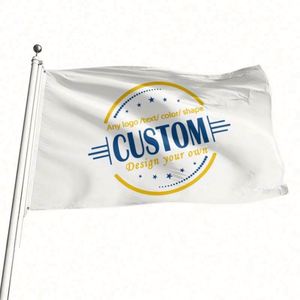 ธงพิมพ์ดิจิทัลรักษ์โลก แบบแขวน/ติดตั้งได้ทุกที่ ทุกขนาด ทุกโลโก้ ทุกดีไซน์ ผ้าโพลีเอสเตอร์ 100D สีขาว รูปทรงสี่เหลี่ยมผืนผ้า - Product Image 5