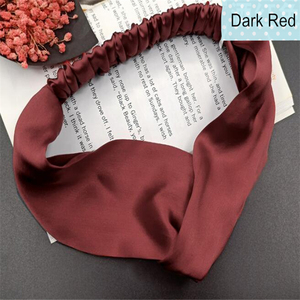 Popular Hot Selling Wholesale Price Factory Pure Satin <strong>Silk</strong> <strong>Headband</strong> for Christmas Girl Gift - Product Image 3