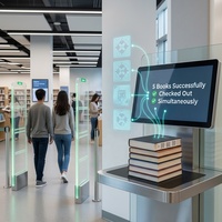 Étiquette RFID pour bibliothèque 50 mm x 50 mm, autocollant transparent en PET, lecture haute densité, étiquette UHF pour la gestion des livres, des archives et des dossiers