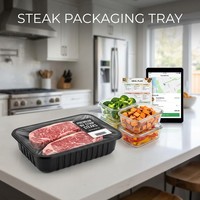 Barquette en plastique personnalisée pour viande fraîche et surgelée, emballage blister en gros pour bœuf