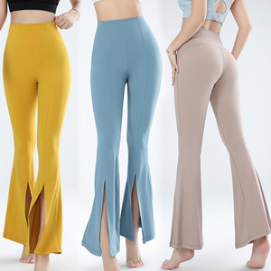 <span class=keywords><strong>Leggings</strong></span> OEM Personalizados de Cintura Alta, Pantalones de Yoga con Corte Acampanado, <span class=keywords><strong>Leggings</strong></span> de Yoga con Efecto Push-Up para Mujer - Product Image 6