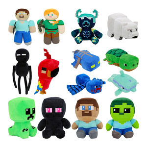 ตุ๊กตา <span class=keywords><strong>Minecraft</strong></span> ขนาด 9 นิ้ว นุ่มพิเศษ ตุ๊กตาซอมบี้ ครีปเปอร์ เอนเดอร์แมน สตีฟ ตุ๊กตาผ้าฝ้าย PP ของขวัญวันเกิด - Product Image 1