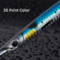 Jigging Pro 3D Coating 40g 60g 80g 100g 150g Long Cast Needle Jig Leurre de pêche métallique pour jigging vertical en eau salée
