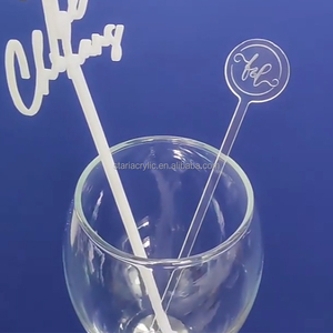 Agitadores de Bebidas de Acrílico Blanco Personalizados, Palitos Agitadores de Cócteles de Plástico Personalizados, Palitos Agitadores para Fiestas - Product Image 5