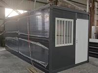 Maison préfabriquée en conteneur pliable de 20 pieds, structure en acier, panneaux sandwich, appartement modulaire pour chantier de construction, bureau, logement