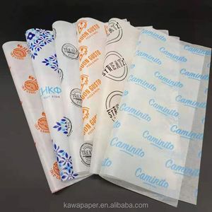 Papier d'emballage alimentaire imprimé sur mesure, résistant à la graisse, pour sandwichs, hamburgers, emballages pour restaurants de restauration rapide, fournitures à emporter - Product Image 2
