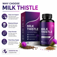 Formule Avancée de Soutien Hépatique Chardon-Marie 500mg Racine de Pissenlit Artichaut Complément pour Détox Quotidienne Marque Privée OEM