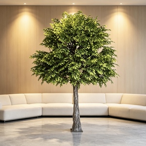 Ensemble de simulation personnalisé pour arbres artificiels en chêne, décoration intérieure, matériau PE ignifuge, résistant aux UV - Product Image 5