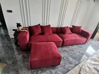 Canapé modulaire en velours côtelé sur mesure sur commande canapé sectionnel en tissu chenille boucle en velours de lin personnalisable
