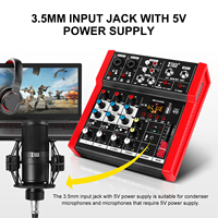 XTUGA MP5 Modèle Xtuga Mixeur audio USB portable professionnel mini pour utilisation en extérieur dans les domaines audio, vidéo et éclairage