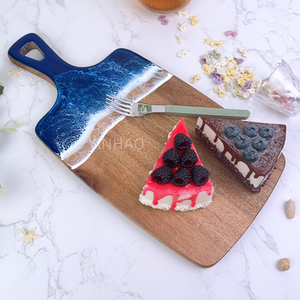 थोक एसिसिया लकड़ी और एपॉक्सी राल नाश्ते बोर्ड लकड़ी के चारक्यूरी बोर्ड के साथ लकड़ी का चारक्यूरी बोर्ड - Product Image 4